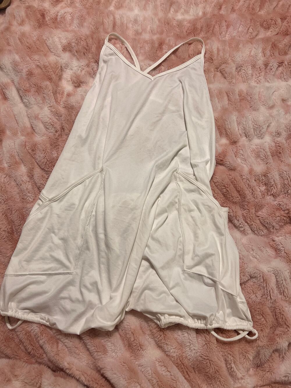 Tiger Friday White Strappy Dance Romper Harem Jumpsuit Adult Small